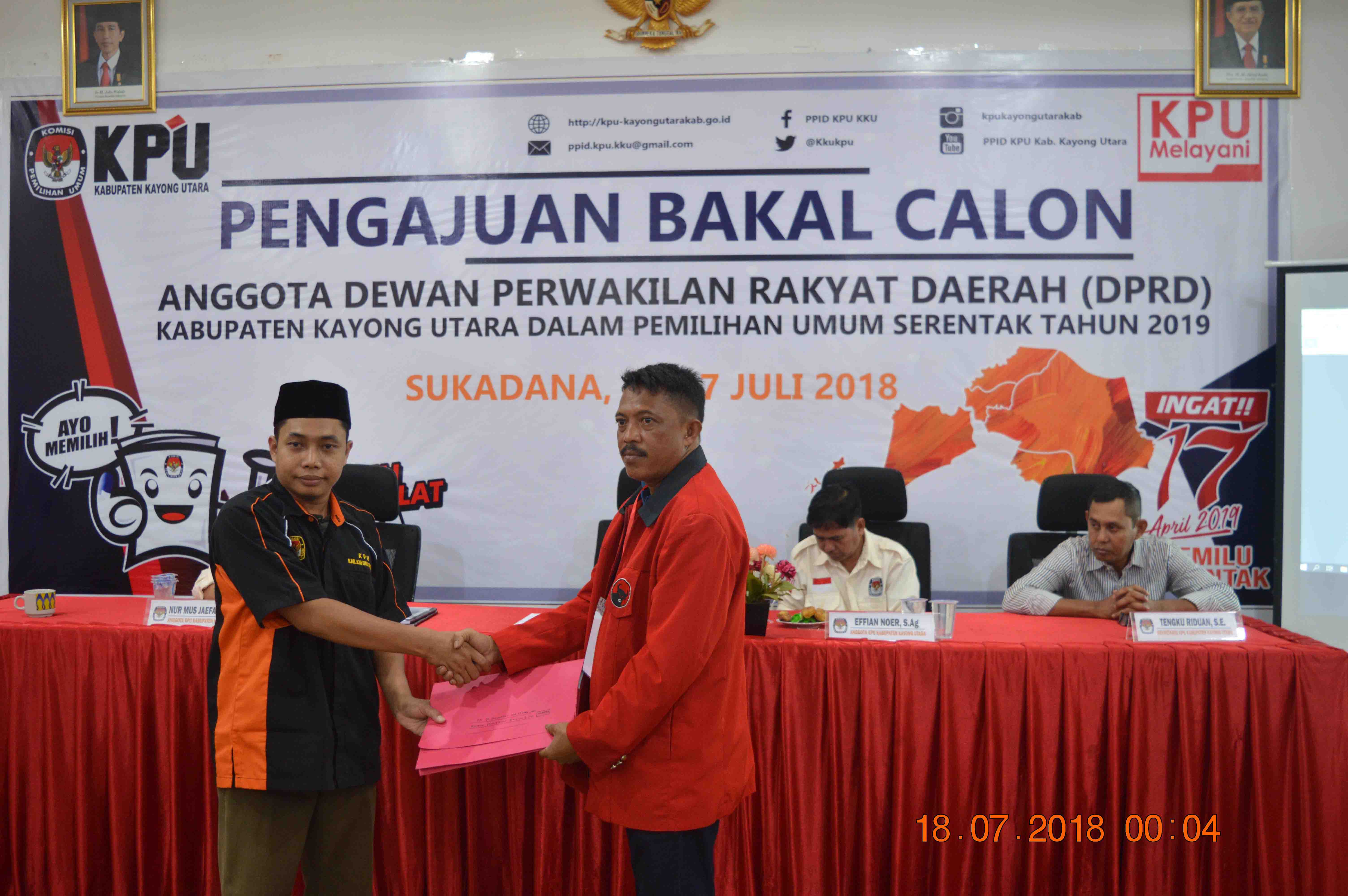 Pengajuan Bakal Calon Anggota DPRD Kabupaten Kayong Utara Pemilu Tahun 2019 (PDI PERJUANGAN)