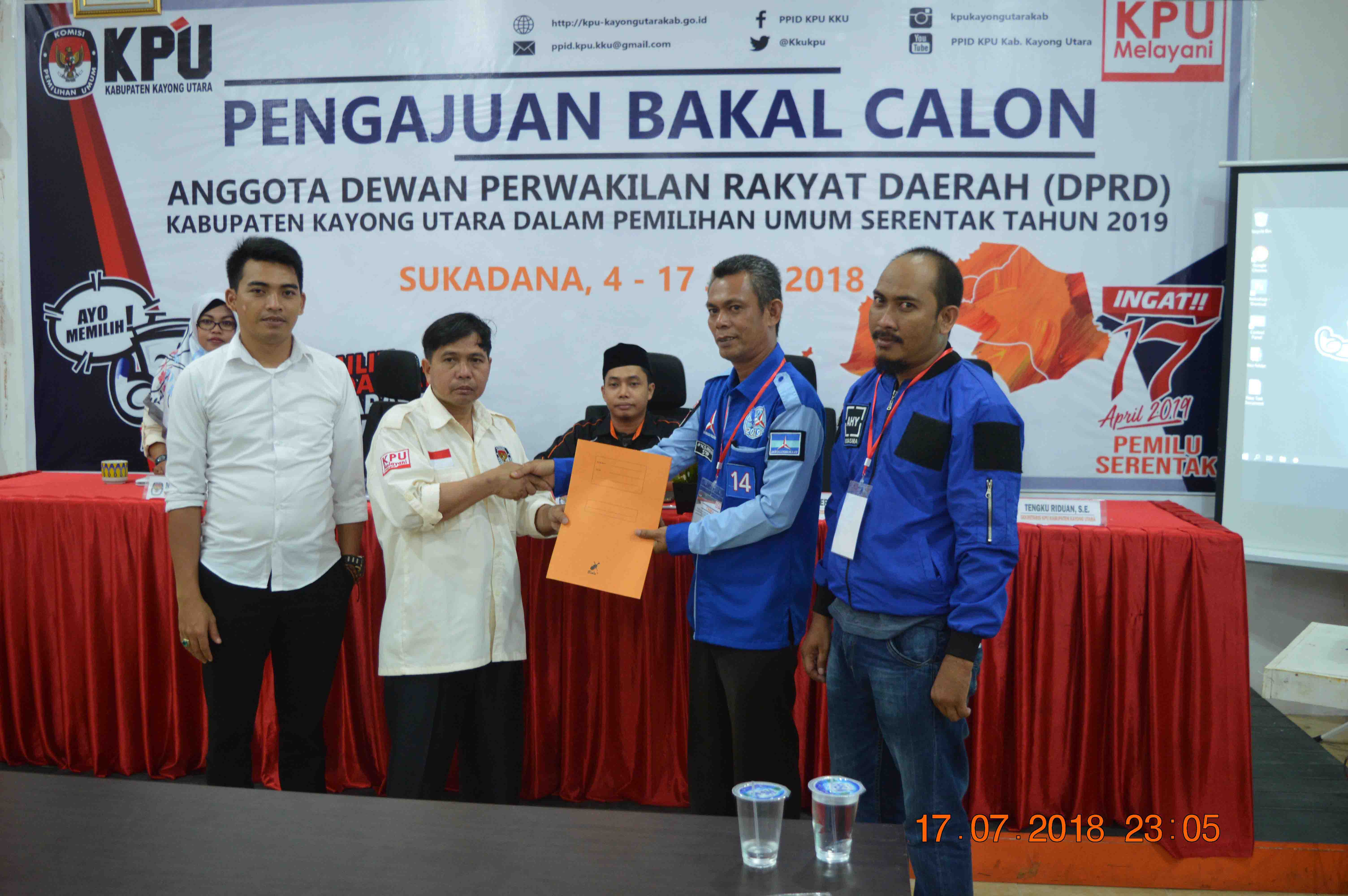 Pengajuan Bakal Calon Anggota DPRD Kabupaten Kayong Utara Pemilu Tahun 2019 ( PARTAI DEMOKRAT )
